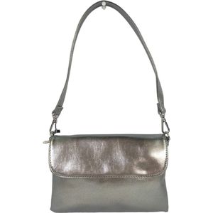 Flora & Co - trendy clutch - taupe metal