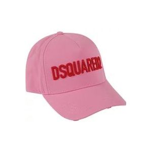 Dsquared2 Gabardine Baseball Caps , Pink , Dames , Maat: ONE Size