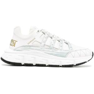 Versace Trigreca Lage Sneakers , White , Heren , Maat: 44 EU