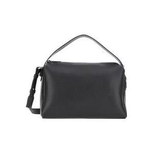 Hogan Zwarte Leren Tote Tas , Black , Dames , Maat: ONE Size