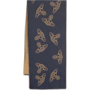 Vivienne Westwood, Accessoires, Heren, Blauw, ONE Size, Blauwe Sjaals voor Mannen