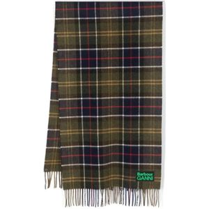 Barbour, Bruin Tartan Geruit Sjaal Bruin, Dames, Maat:ONE Size