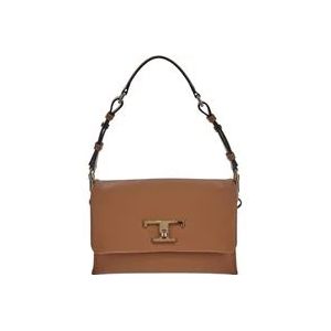 Tod's Leren Schoudertas , Brown , Dames , Maat: ONE Size