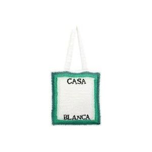 Casablanca Witte Tennis Gehaakte Tas , White , Dames , Maat: ONE Size