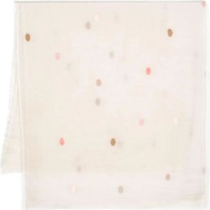 Faliero Sarti, Beige Polkadot Sjaal Beige, Dames, Maat:ONE Size