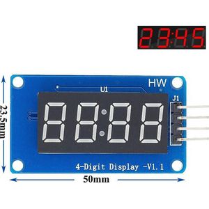 OTRONIC® 4-digit display Rood TM1637 / HW-069 (7-segmenten per digit) voor Arduino | ESP32 |ESP8266 | Wemos | Raspberry Pi