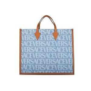 Versace, Handtassen Blauw, Heren, Maat:ONE Size