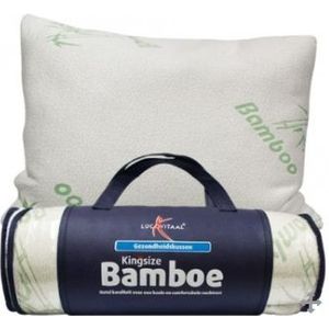 Lucovitaal - Kingsize Bamboe Hoofdkussen - 66 x 50 cm - Traagschuim - Anti-allergisch