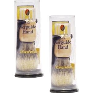 2 stuks De Vergulde hand Scheerkwast