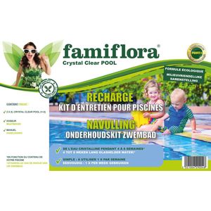 Famiflora Zwembad Onderhoudskit met 2x2L Crystal Clear - voor een helder zwembad!