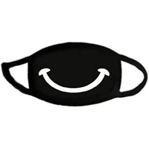 Komische Mondmaskers - set van 5 - masks - mondkapjes - Zwart - Wasbaar - met print