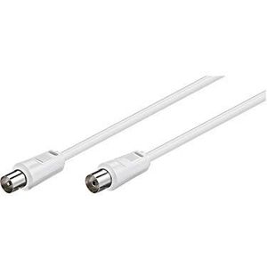 Goobay 11512 antennekabel 5 m/coaxstekker naar coaxbus/SAT-kabel coaxkabel satellietkabel 70 dB / 2-voudig afgeschermd/tv-kabel HDTV/wit/televisiekabel 5m