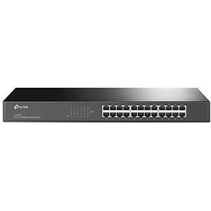 TP-Link 24-Port 10/100Mbps Unmanaged Ethernet Switch, 19-inch Rack-Mount, Steel Case(TL-SF1024)