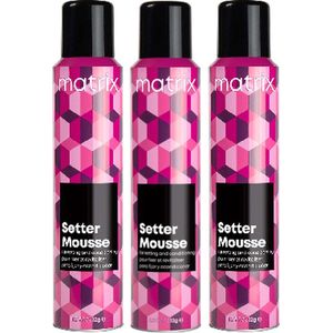 Matrix Setter Mousse - Geeft je haar extra volume, textuur en langdurige hold - voordeelverpakking - 3 x 232g