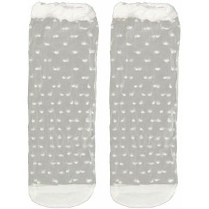 Sarlini - Sokken - Wit - Doorschijnend met Stippenpatroon