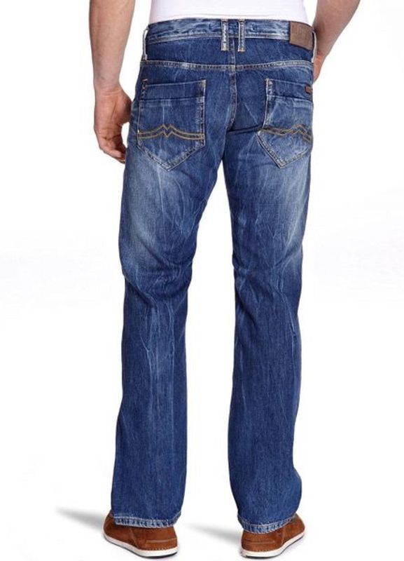 Mustang - Heren Jeans - Heren Blauw - Katoen - 3119-5585