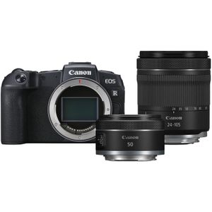 Canon EOS RP systeemcamera Zwart + RF 24-105mm f/4-7.1 IS STM + RF 50mm f/1.8 STM