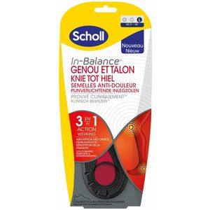2x Scholl In Balance Inlegzolen Knie tot Hiel Large (Maat 42,5 - 45)