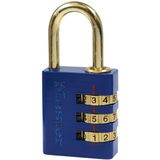 6x Hangslot MasterLock combinatieslot messing 30mm