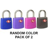 4x Hangslot Masterlock 2 gelijksluitend ABS cover TSA assorti in willekeurige kleur 30mm 2 stuks