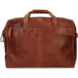 Cognac leren laptoptas 17,5 inch