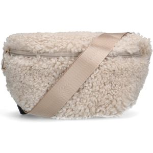 Beige teddy bum bag