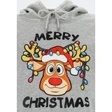 Kersttrui unisex hoodie, sweatshirt met capuchon, grijs