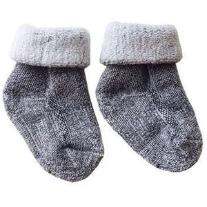 Eureka - Merino Wollen Baby Sokken - Grey Melange