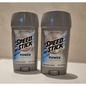 Speed Stick - Power Unscented - 2 x 85 Gram - Ongeparfumeerd