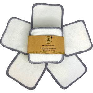 green-goose® XL Make-Up Remover Pads | 20 Stuks | Medium | 10 cm | 3-laags | Bamboe Biokatoen