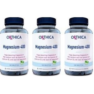 Orthica Magnesium-400 Trio-pak  3x 120 tabletten (=360 tabletten)