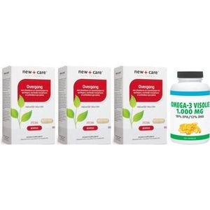 New Care Overgang trio-pak 3x 60 capsules + Gratis Gezonderwinkelen Visolie 1.000mg 120 capsules