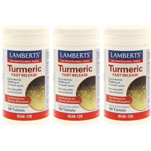 Lamberts Turmeric Curcuma 10000mg drie-pak 3x 120 tabletten