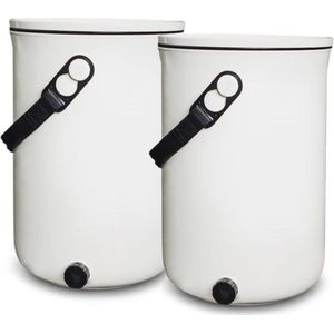 Bokashi - Design keukenemmer - 9,6 liter - Set van 2