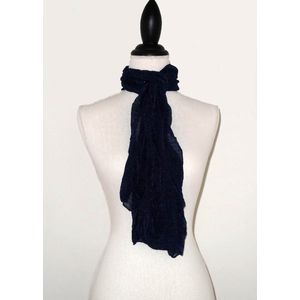 Donker Blauwe Effen Langwerpige Sjaal