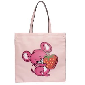Moschino, Aardbei Muis Tote Tas Roze, Dames, Maat:ONE Size