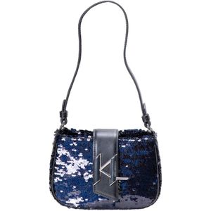 Karl Lagerfeld, Dames, Tassen, Blauw, Maat: ONE Size Leer,