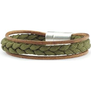 Qoss Armband Levi Khaki - Maat M