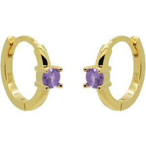 Karma Oorringen Hinged Hoops Single Solid Lavender 12 mm Goud