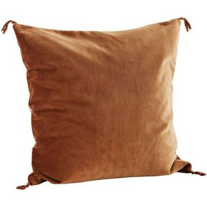 Madam Stoltz - Sierkussenhoes - 50x50 cm - Effen Kleur - Zacht Fluweel