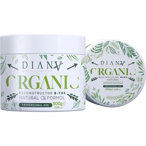 Organic Haarbotox Therapie Haarfiller en Reparateur Behandeling Professional Reconstructor Set 500g + 300g Neutraliserend Masker - Professionele Anti-Frizz Behandeling voor Droog, Weerbarstig, Ernstig Beschadigd Haar Zonder Parabenen, Sulfaten