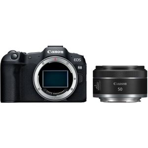 Canon EOS R8 systeemcamera Zwart + RF 50mm f/1.8 STM