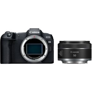 Canon - EOS R8 - Systeemcamera - Zwart - RF 50mm f/1.8 STM