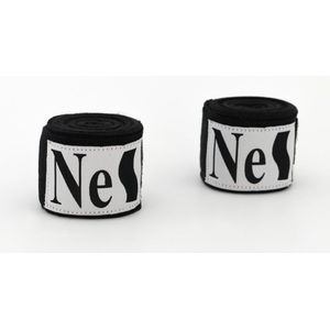 Nes Boksbandage - boxing handwraps- Boks Wraps - Boksbandages - Kickboks bandage - zwart - 2,75 meter