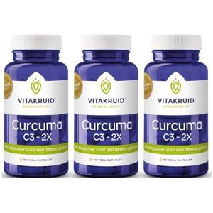 Vitakruid Curcuma C3-2X triopak 3x 60 capsules (=180 capsules)