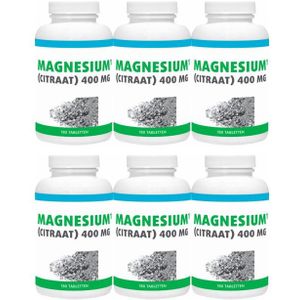 Gezonderwinkelen Premium Magnesium Citraat 400mg zes-pak  6x180 tabletten