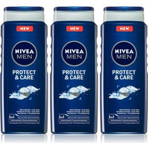 Nivea Men Protect & Care Douchegel 3 x 500 ml (handige verpakking)
