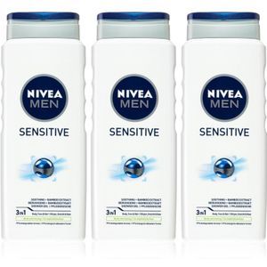 Nivea Men Sensitive Douchegel 3 x 500 ml (handige verpakking)