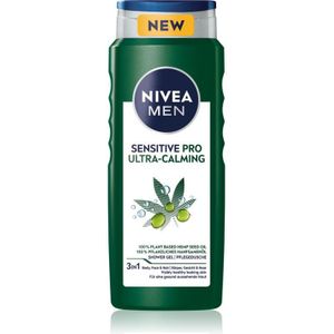 Nivea Men Sensitive Pro Ultra Calming Douchegel voor Gezicht, Lichaam en Haar 500 ml