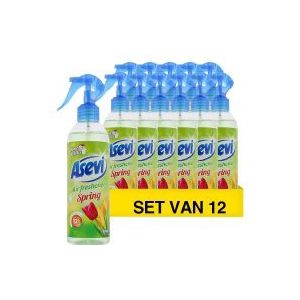 Asevi luchtverfrisser spray Spring (12 flessen - 400 ml)